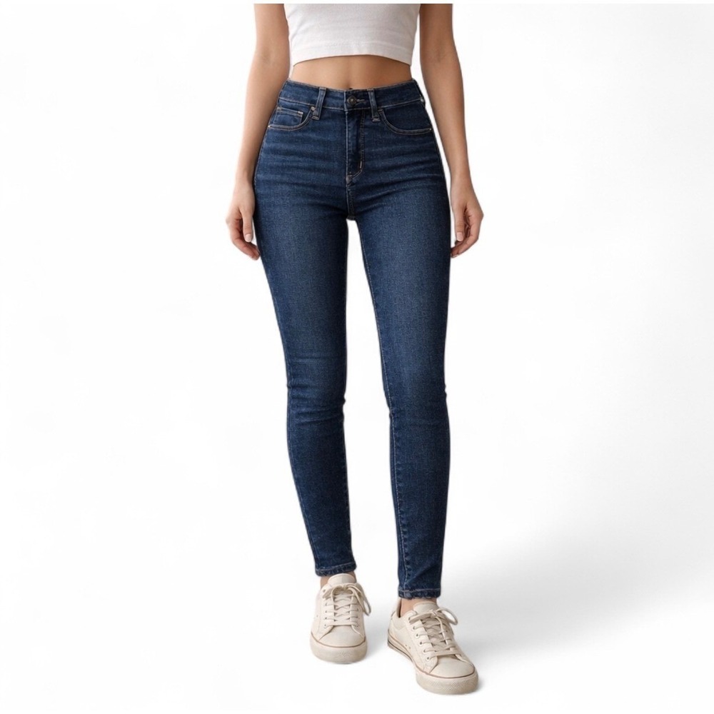 GAP Universal Jeggings High Rise Dark Wash Denim Jeans Women‎ Size 24
